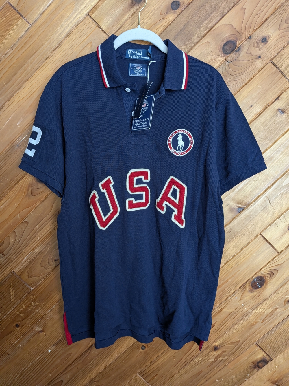 NWT Polo Ralph Lauren 2012 Team USA Olympic Polo Shirt Navy Large